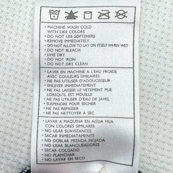 Nike Dri-Fit Sleeveless Workout Mesh Tee Women L White Black - Picture 7 of 9